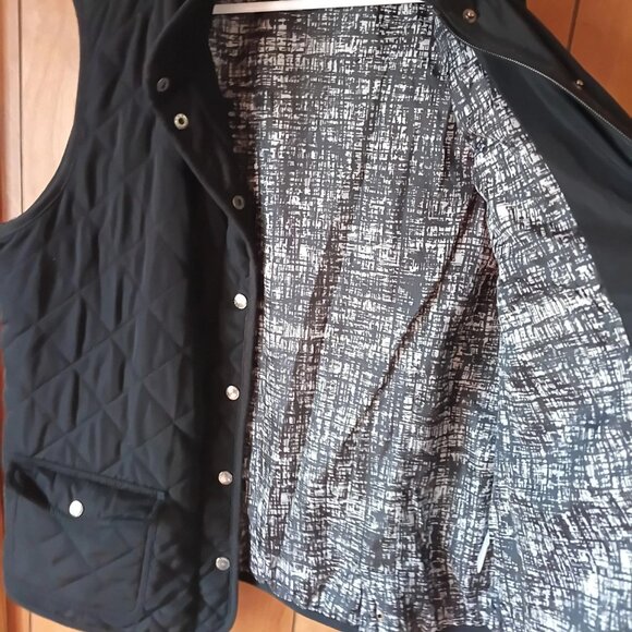 cambridge plus size womens black sleeveless winter vest size 1X - Picture 6 of 6